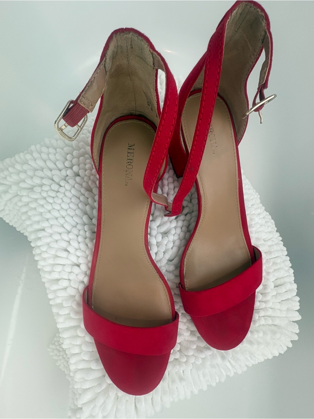 Merona Red Open-Toe Slingback Heels